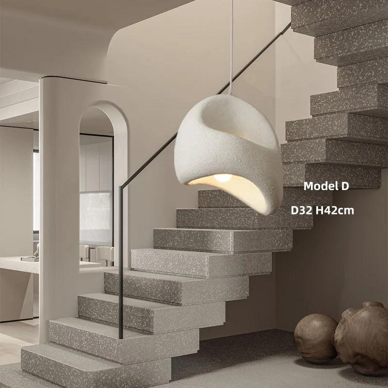 Wabi Sabi Pendant Chandelier for Staircase Lighting