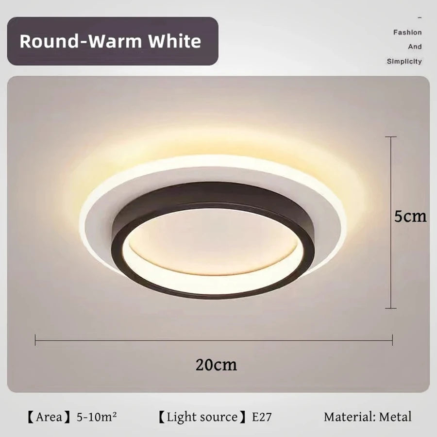 Nordic Gold LED Ceiling Light Modern Hallway Lighting
