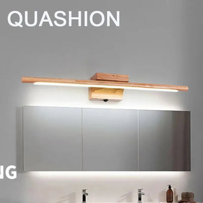 Nordic Wooden LED Mirror Light for Bathrooms