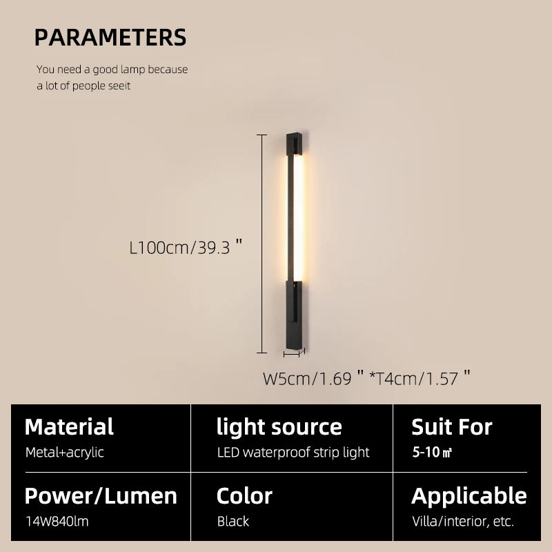 Smart Dimmable Outdoor Wall Light with App Control