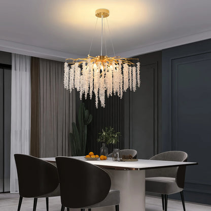 Modern Gold Tree Branch Chandelier 9 Light Luxury Living Room Pendant