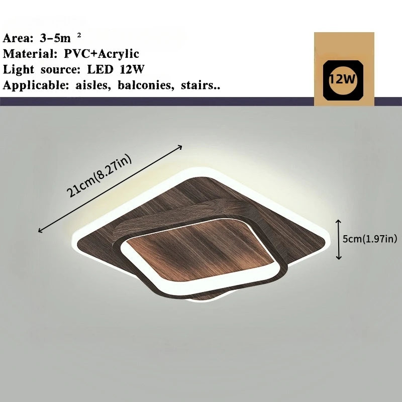 Nordic Gold LED Ceiling Light Modern Hallway Lighting