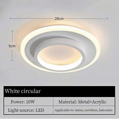 Nordic Gold LED Ceiling Light Modern Hallway Lighting