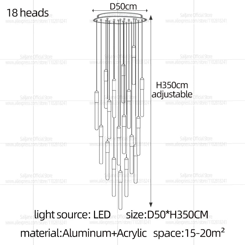 Modern Cylindrical LED Pendant Light for Dining Rooms