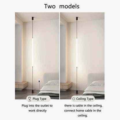 Modern LED Floor Lamp – Sleek Black Acrylic Light for Living Room & Bedroom