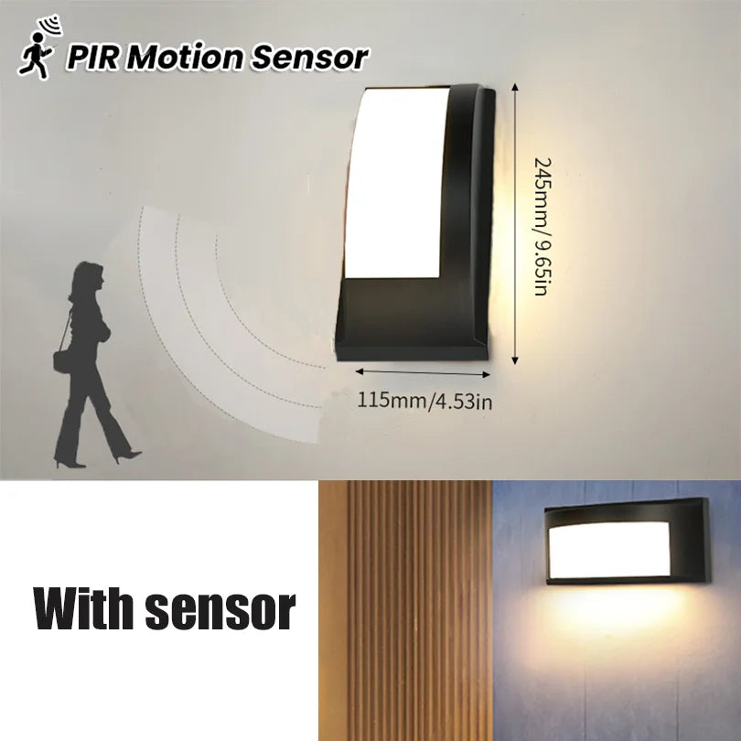 IP66 Motion Sensor Outdoor Wall Light for Porches