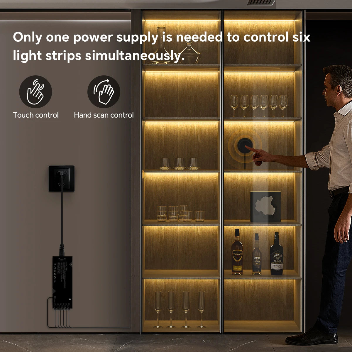 Motion Sensor COB LED Strip Light for Wall Panels