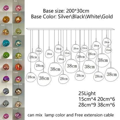 Nordic Lava LED Pendant Kitchen and Living Room Ceiling Lamp