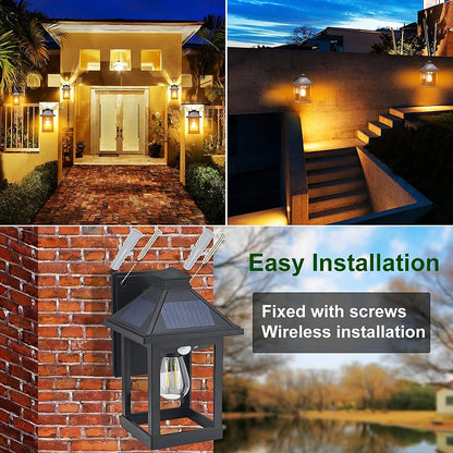 Solar Motion Sensor Wall Lanterns for Outdoor Security