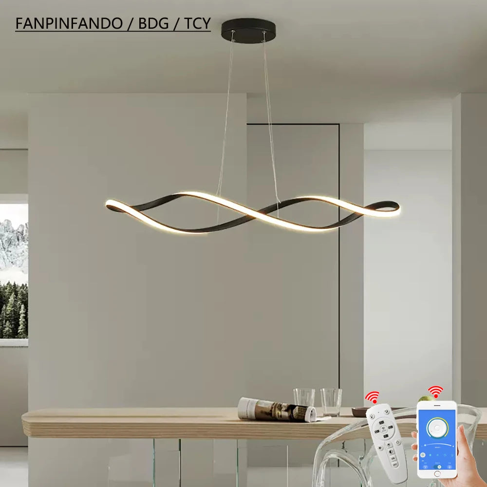Modern LED Pendant Ceiling Dimmable Adjustable Kitchen Dining Light