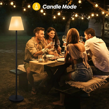 Solar Outdoor Floor Lamp with Ambient Lighting