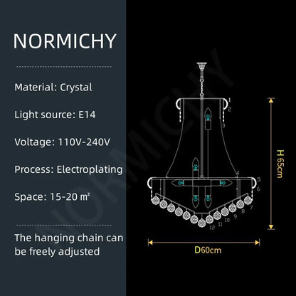 Luxury Crystal Chandelier for Villas and Staircases
