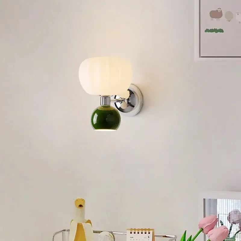 Cream Style Double Head Wall Lamp for Bedrooms