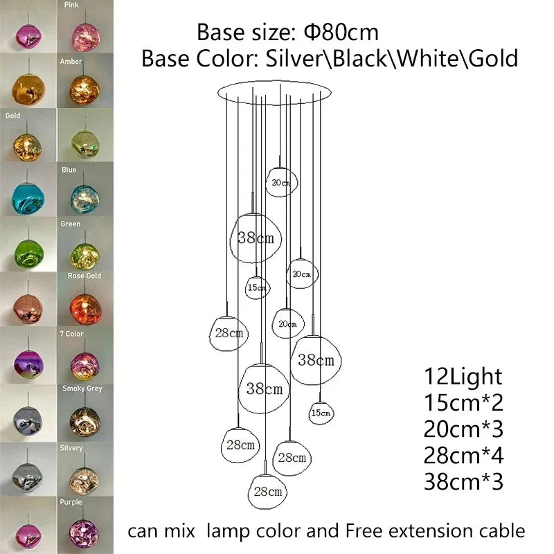 Nordic Lava LED Pendant Kitchen and Living Room Ceiling Lamp