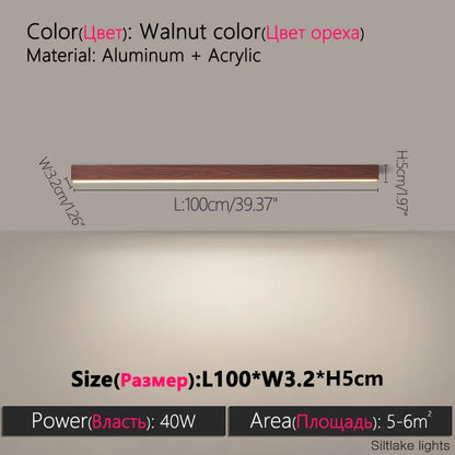 Modern Long Strip Ceiling Light for Kitchens and Hallways