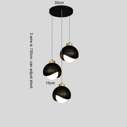 Glass Ball Pendant Lamp Modern Bedroom Bedside Hanging Light