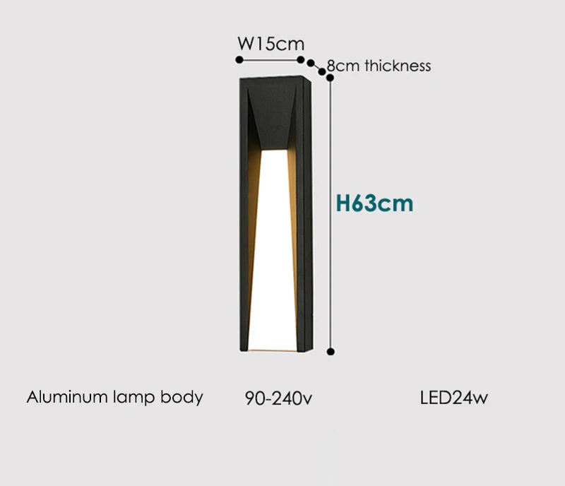 Modern Black Outdoor Wall Sconce for Entryways