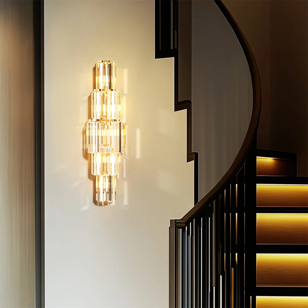 Crystal Wall Lamp Modern LED Bedroom Living Room Sconce