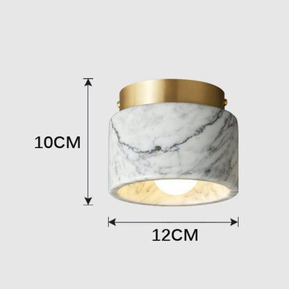Nordic Marble Ceiling Light for Hallways and Living Rooms