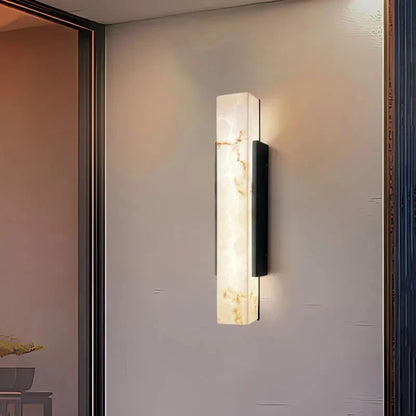 Modern Marble Outdoor Wall Light for Porches and Facades