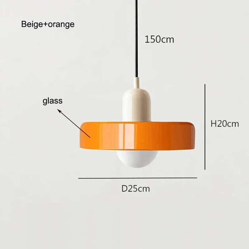 Nordic Glass Bauhaus Chandelier Dining Living Bedroom Pendant Lamp