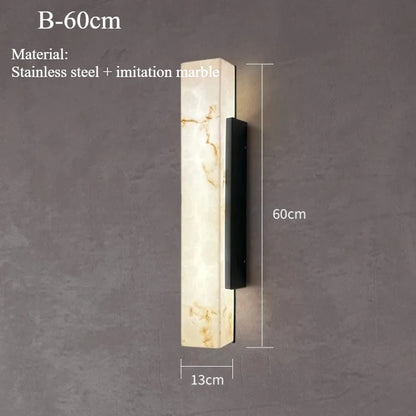 Modern Marble Outdoor Wall Light for Porches and Facades