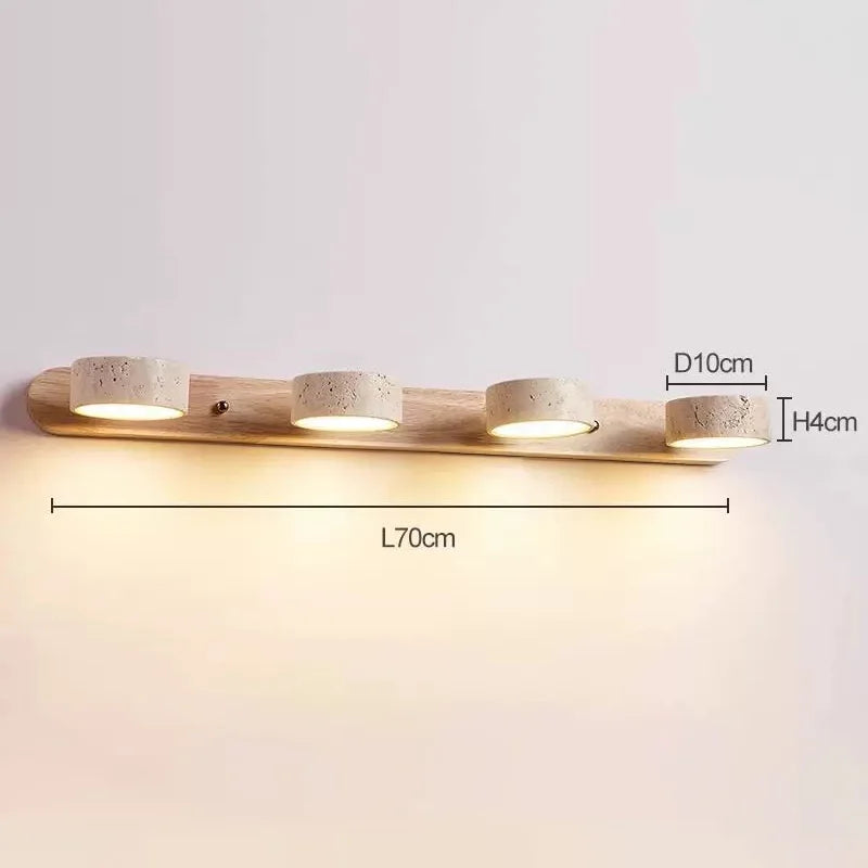 Travertine Duo Rotating Wall Light for Bathrooms