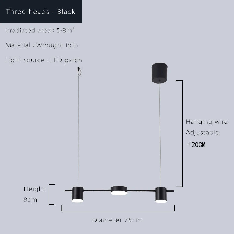 Modern LED Living Room Chandelier Dimmable Dining Kitchen Light