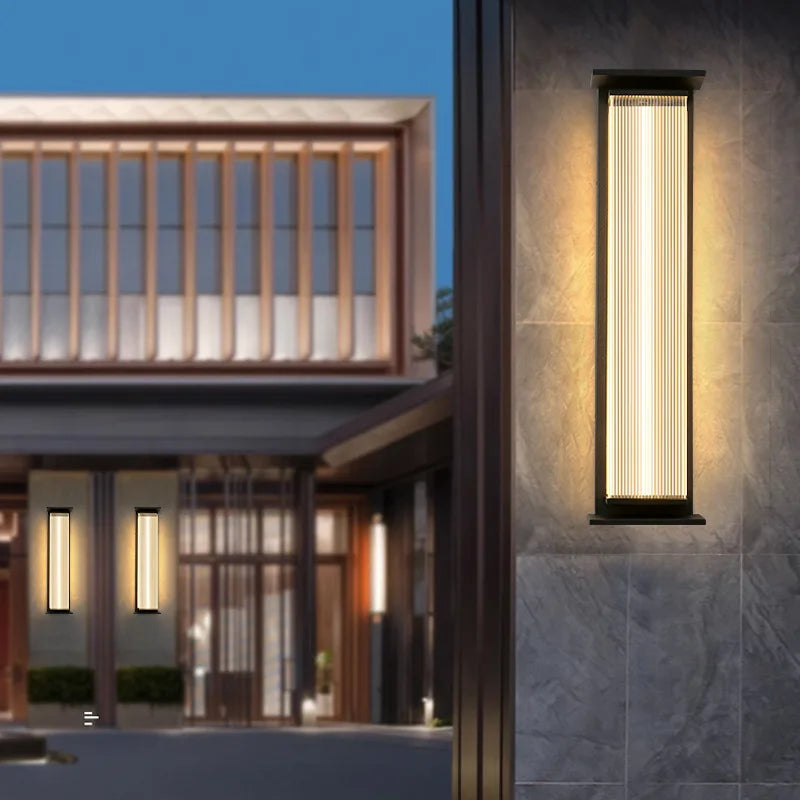 Outdoor Solar LED Wall Light Waterproof Porch Garden Lamp