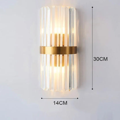 Luxury Gold LED Wall Lamp Modern Bedroom Living Room Light