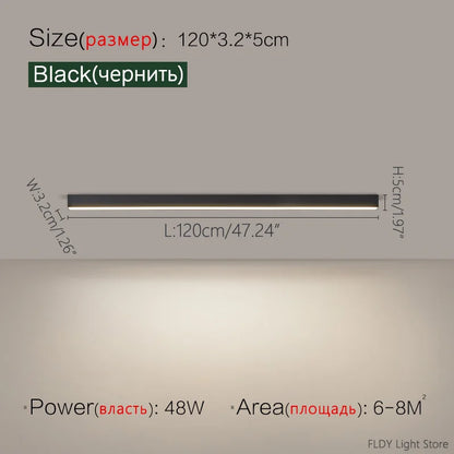 Minimalist LED Strip Ceiling Light for Modern Interiors