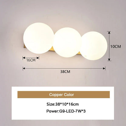 Nordic Glass Ball LED Wall Sconce for Modern Homes