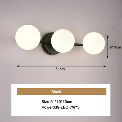 Nordic Glass Ball LED Wall Sconce for Modern Homes