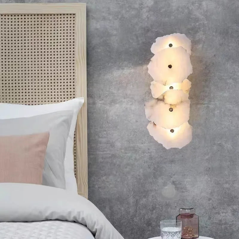 Luxury Marble Stone Wall Lamp for Modern Interiors