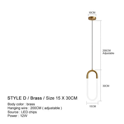 Minimalist Pendant Lamp Nordic Bedroom Bedside Hanging Light