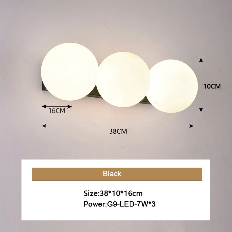 Nordic Glass Ball LED Wall Sconce for Modern Homes