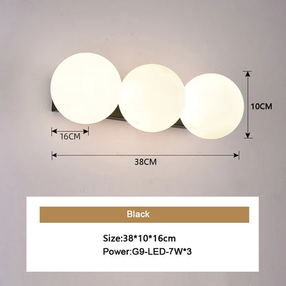 Nordic Glass Ball LED Wall Sconce for Modern Homes