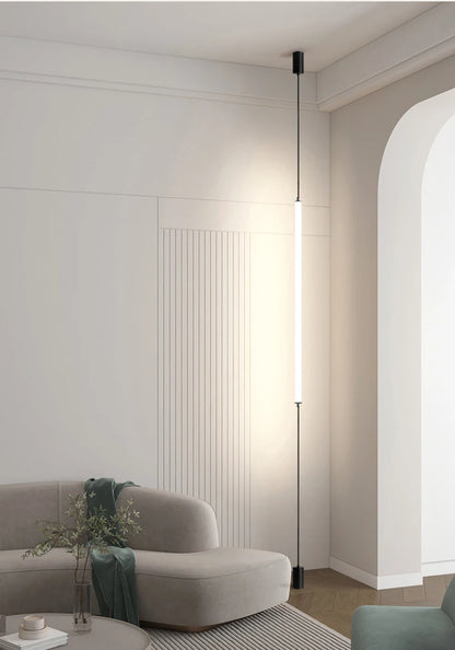 Modern LED Floor Lamp – Sleek Black Acrylic Light for Living Room & Bedroom
