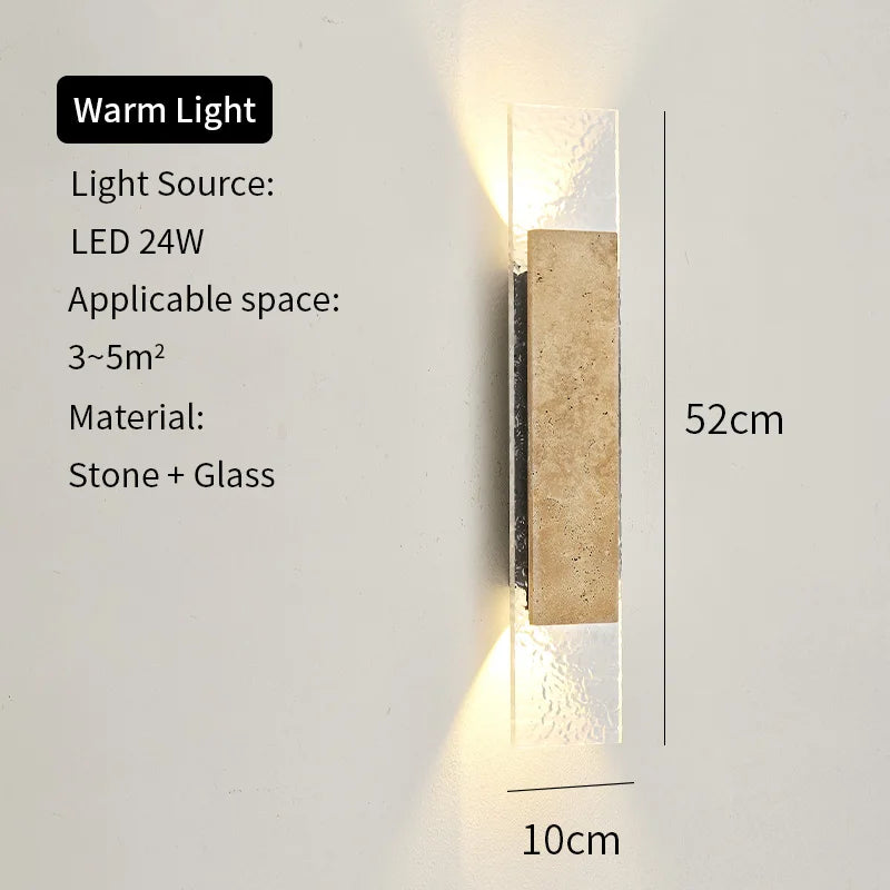 Natural Stone Outdoor LED Wall Sconce for Modern Homes