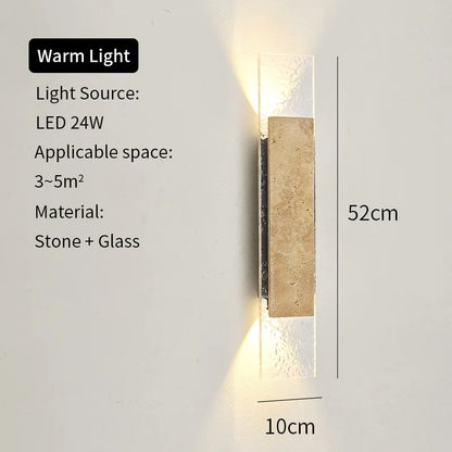 Natural Stone Outdoor LED Wall Sconce for Modern Homes