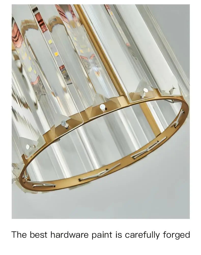 Modern Crystal Pendant Light K9 LED Living Room Ceiling Lamp