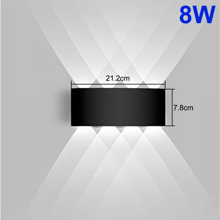 Top and Bottom Shine LED Wall Lamp Waterproof outdoor Light