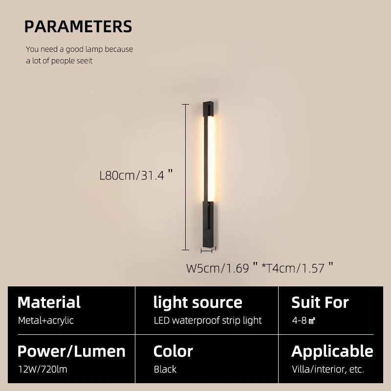 Smart Dimmable Outdoor Wall Light with App Control