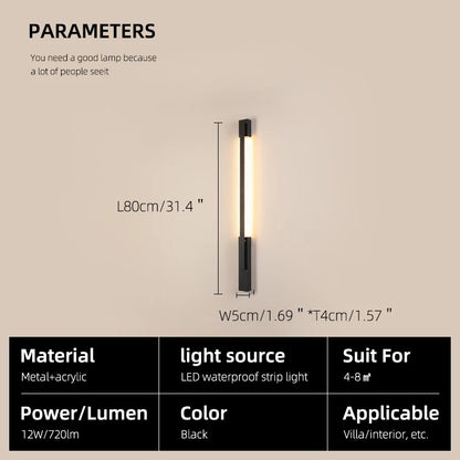 Smart Dimmable Outdoor Wall Light with App Control