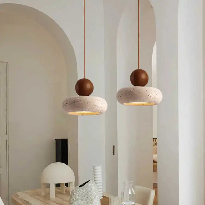 Vintage Agate Pendant Light Bedroom Restaurant Dining Lamp