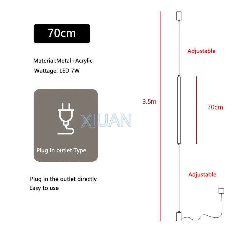 Modern LED Floor Lamp – Sleek Black Acrylic Light for Living Room & Bedroom
