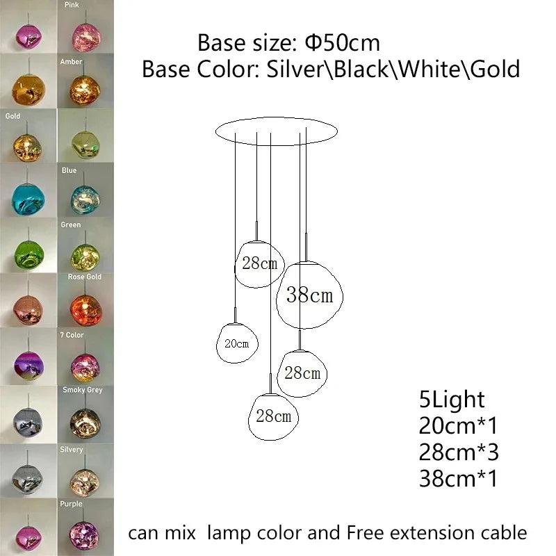 Nordic Lava LED Pendant Kitchen and Living Room Ceiling Lamp