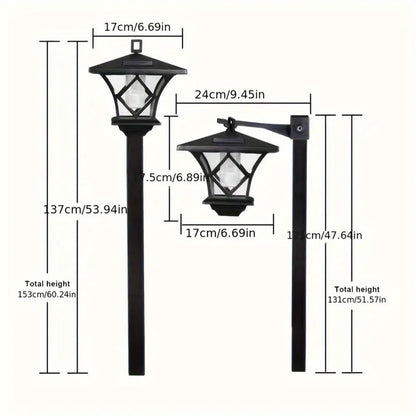 Retro Solar Lamp Post Light for Outdoor Pathways
