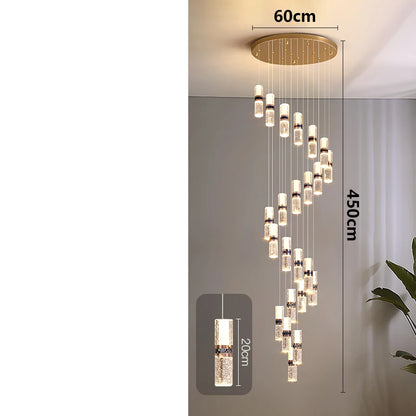 Luxury Crystal Staircase Chandelier for High Ceilings