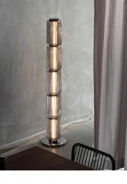 Nordic Glass Floor Lamp – Designer LED Standing Light for Home Decor